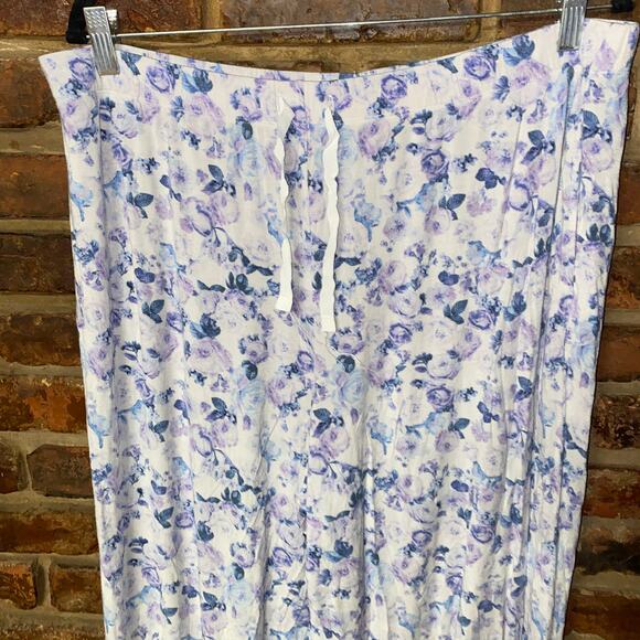 Victoria's Secret Blue Floral Stretch Modal Sleepwear Pajama Set Women's Size XL - Picture 3 of 10